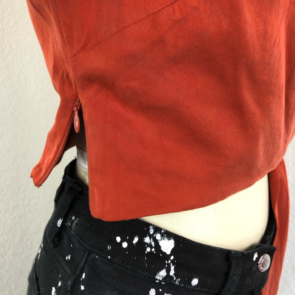 Intermix Whitney Wrap V Neck Crop Long Sleeve Top - Picture 10 of 12